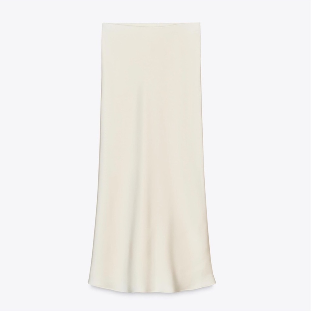 Zara Satin Effect midi skirt XS NWT
